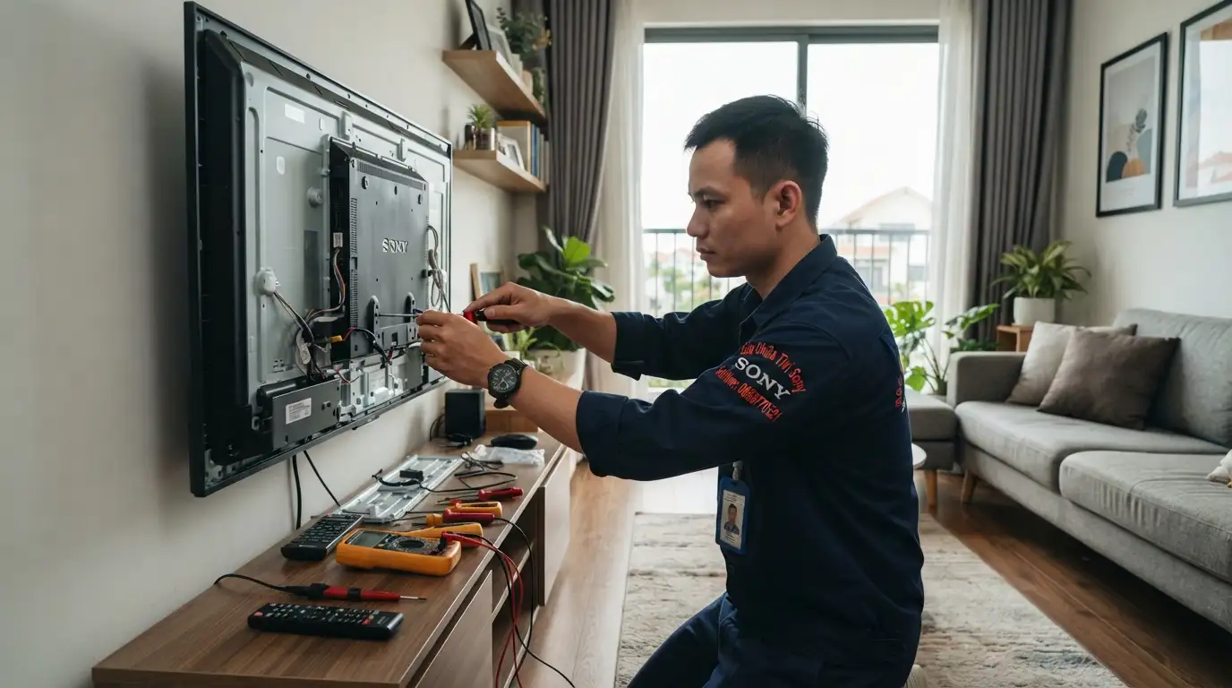 thợ sửa tivi sony phường an hội đông kiểm tra bo mạch