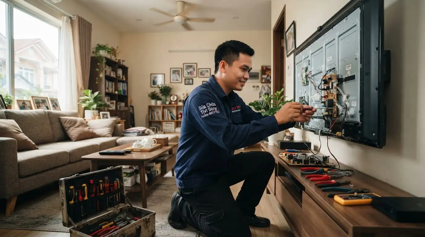 Quy trình thay thế đèn LED nền tivi Sony tại nhà
