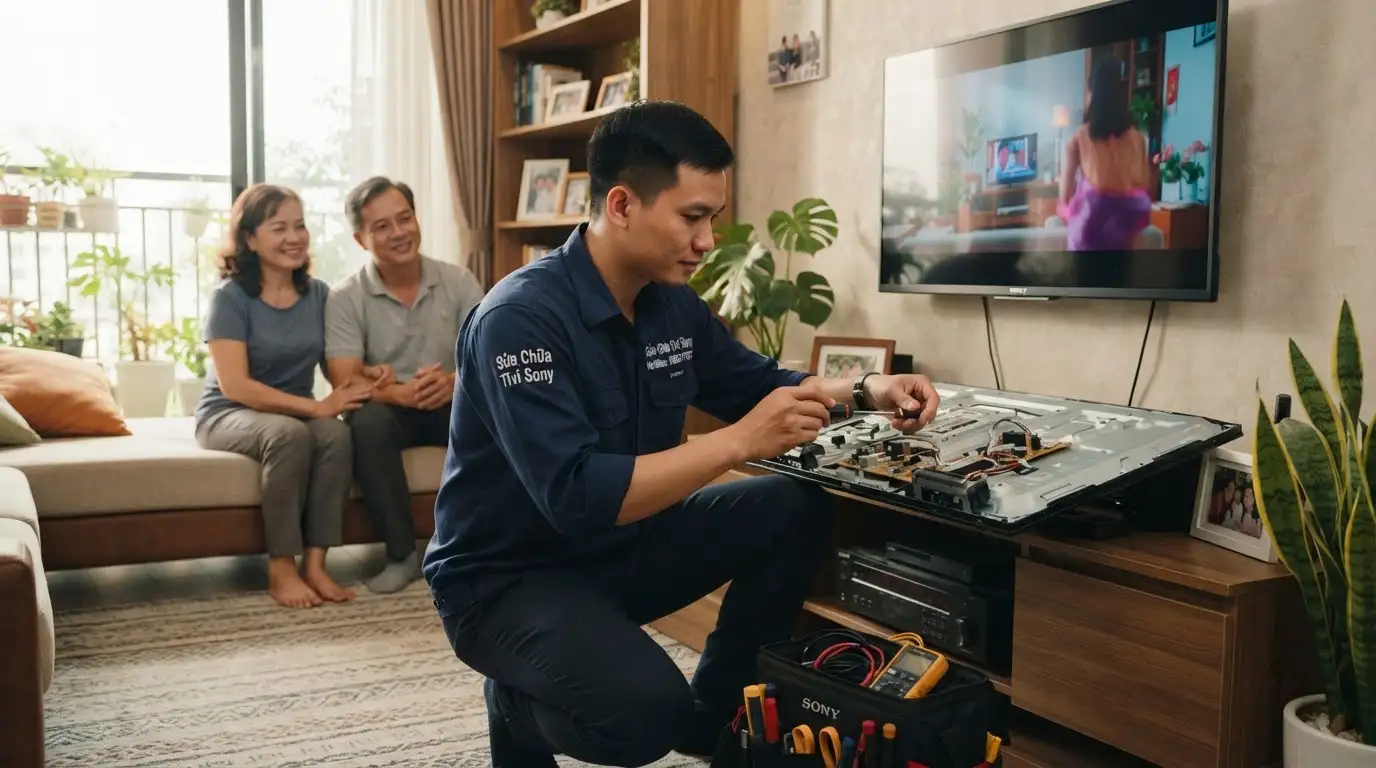 Sửa tivi sony phường Bình Hưng Hòa kiểm tra bo mạch