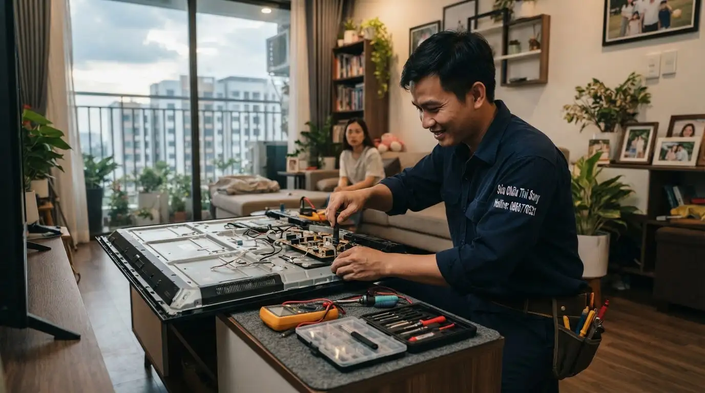 Sửa tivi sony phường Cát Lái theo quy trình kỹ thuật nghiêm ngặt