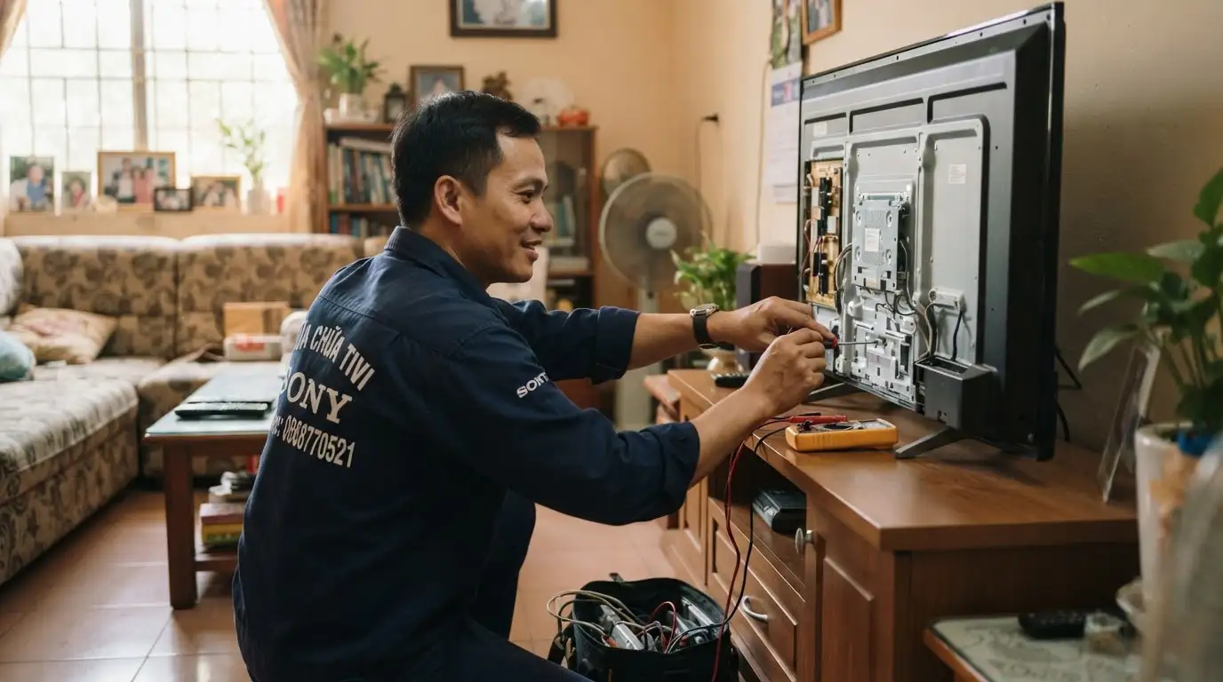Quy trình sửa tivi sony tại nhà phường Chánh Hưng chuyên nghiệp