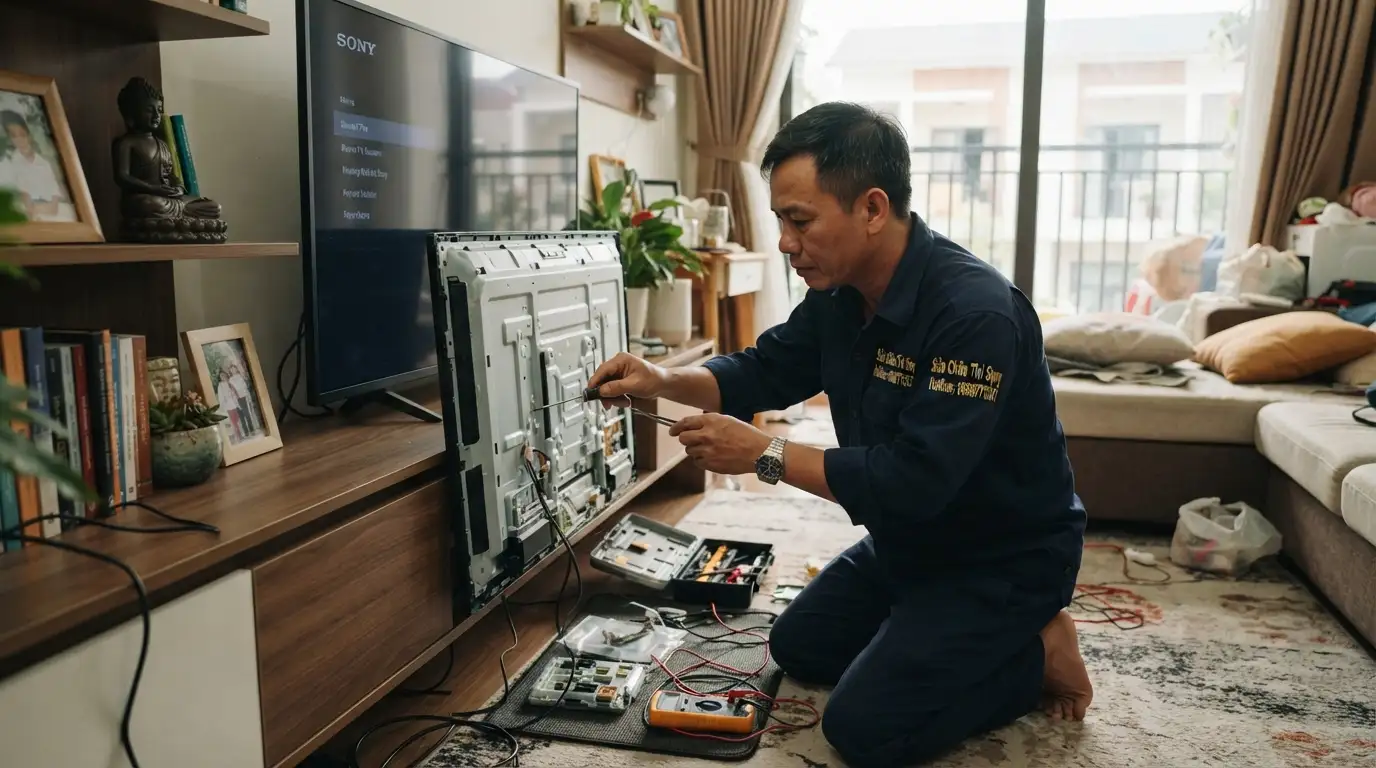 Sửa tivi sony uy tín phường Diên Hồng khắc phục lỗi mạch