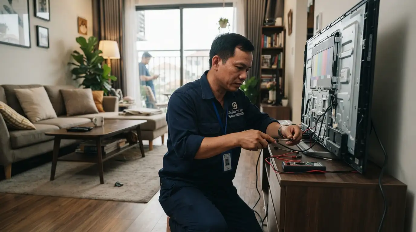 Thợ sửa tivi sony phường Phước Long kiểm tra bo mạch
