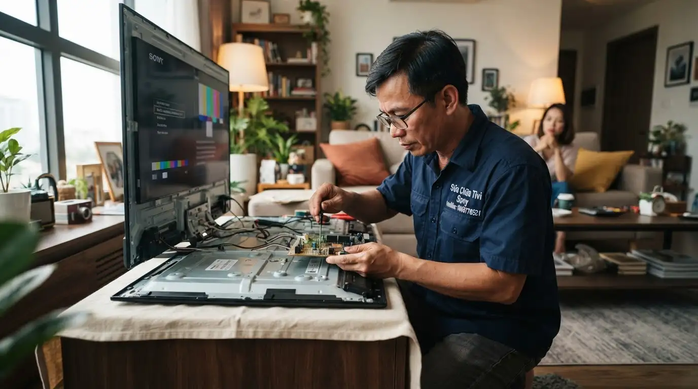 Sửa tivi sony phường Tân Phú thay thế linh kiện chính hãng