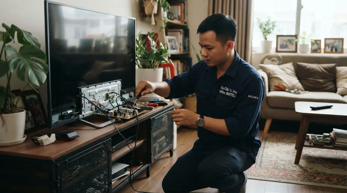 Thợ sửa tivi sony phường Tân Tạo kiểm tra bo mạch