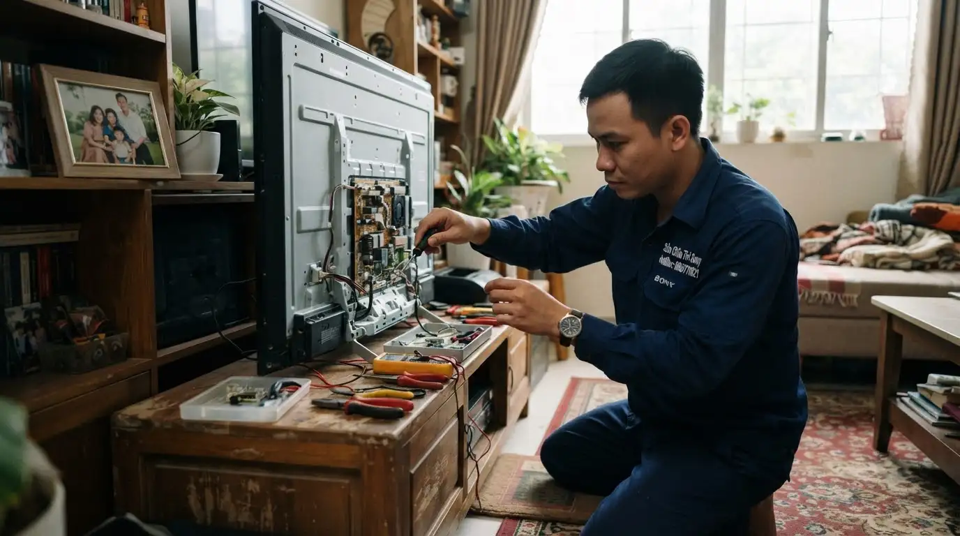 Sửa tivi sony phường Trung Mỹ Tây giá tốt chính hãng