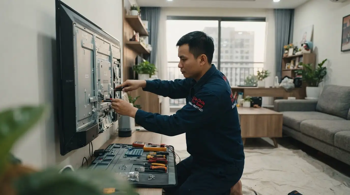 Thợ sửa tivi sony quận 3 kiểm tra bo mạch