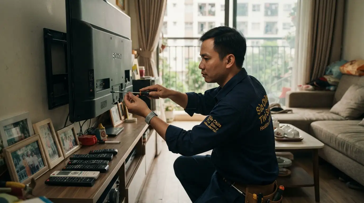 Quy trình sửa tivi sony tại nhà quận Bình Tân
