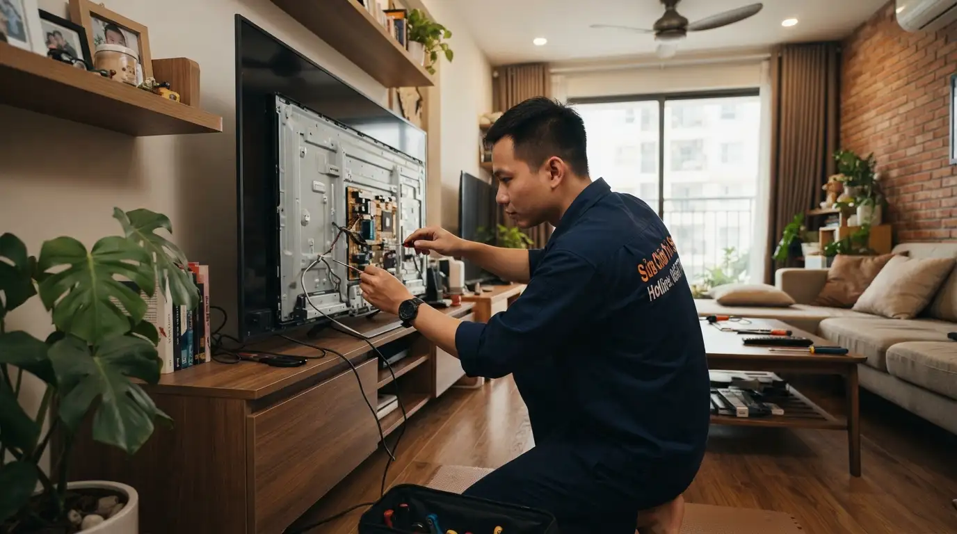 Thợ sửa tivi sony quận Gò Vấp đo đạc bo mạch tận nhà