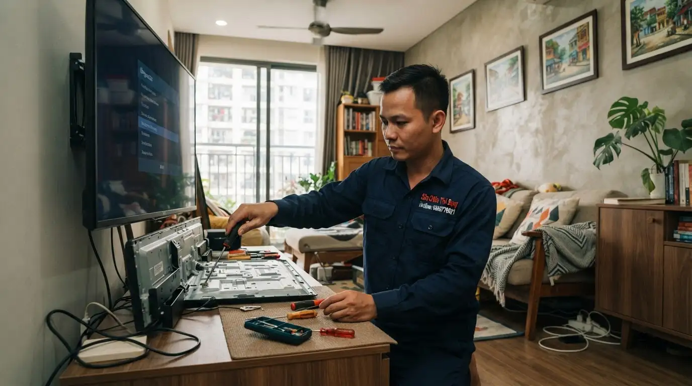 Sửa tivi sony quận Phú Nhuận bảng giá niêm yết chính hãng