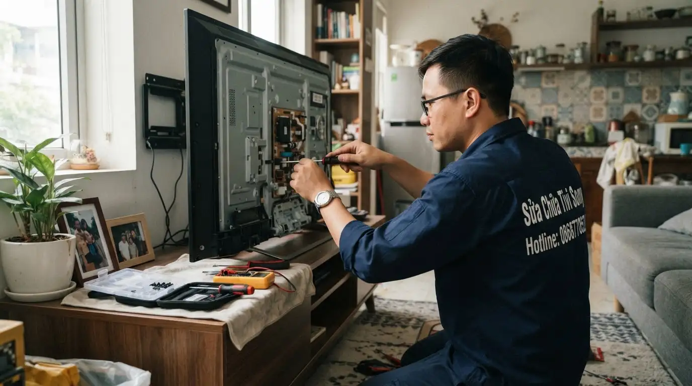 Quy trình sửa chữa tivi sony quận Tân Bình chính hãng