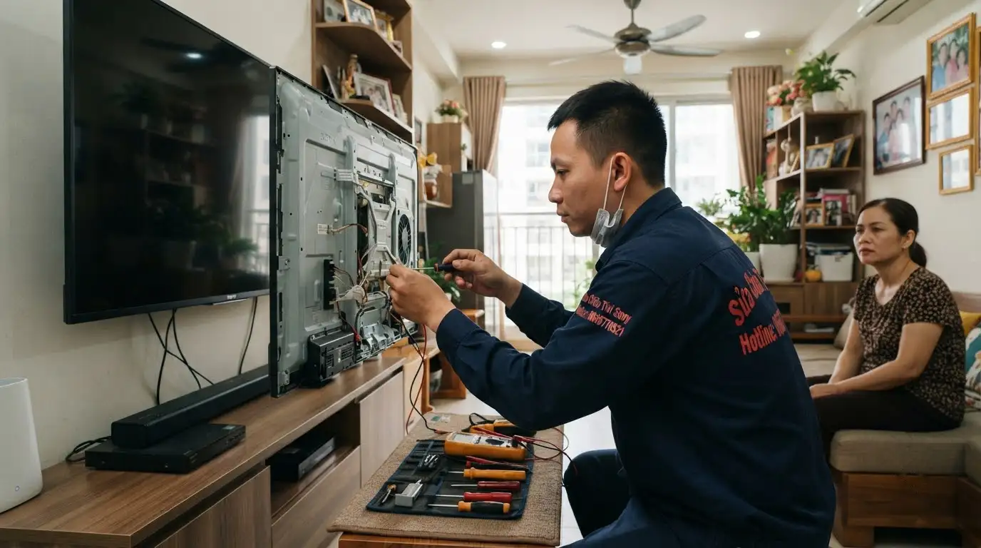 Quy trình sửa chữa tivi sony tại nhà quận tân phú chuyên nghiệp