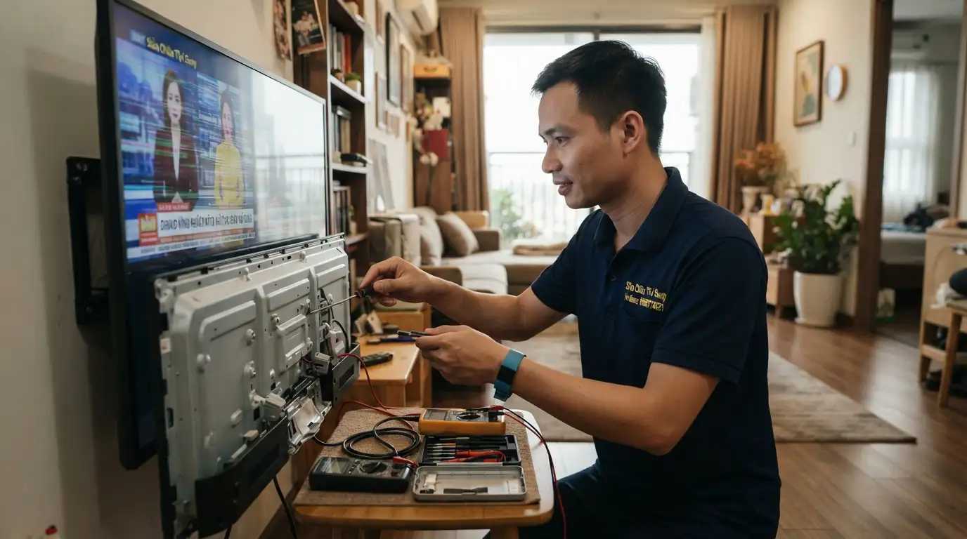 tivi sony bị lặp hình