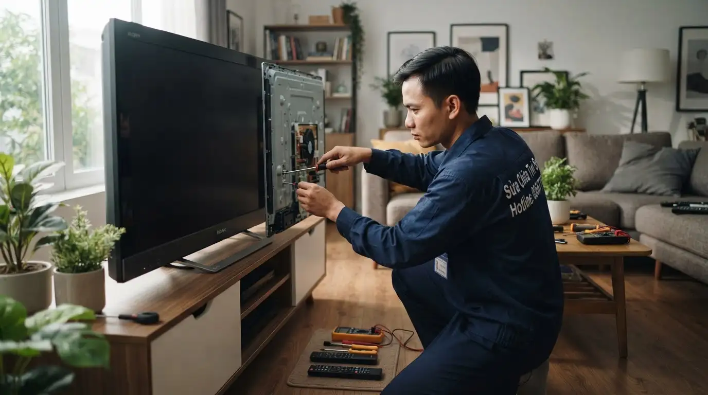 tivi sony có hình không có tiếng nguyên nhân bo mạch