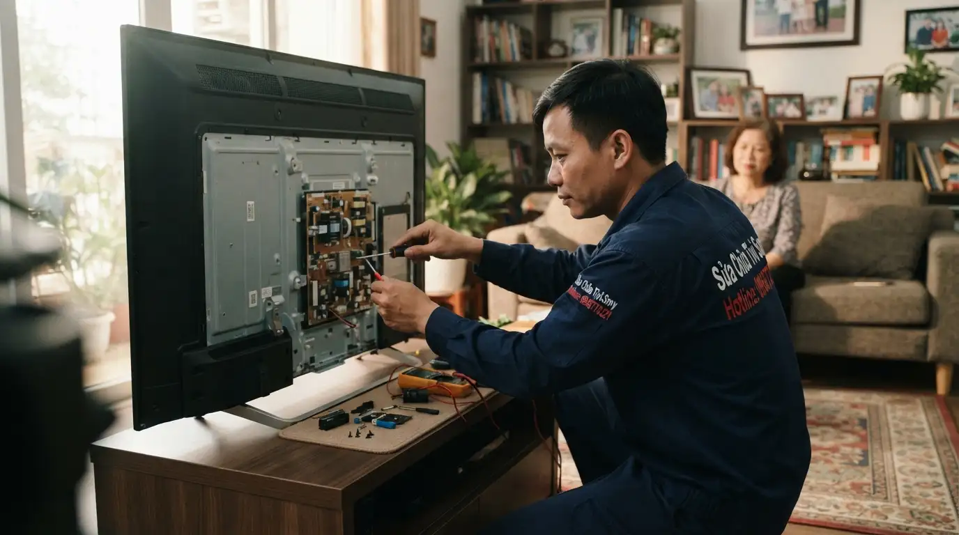 tivi sony không lên nguồn quy trình đo kiểm
