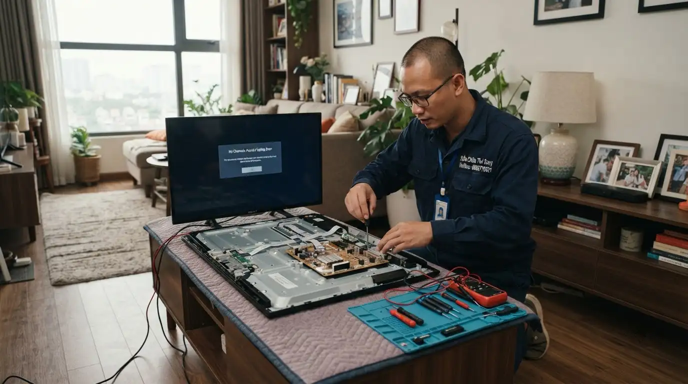 tivi sony không lưu được chương trình do lỗi bo xử lý