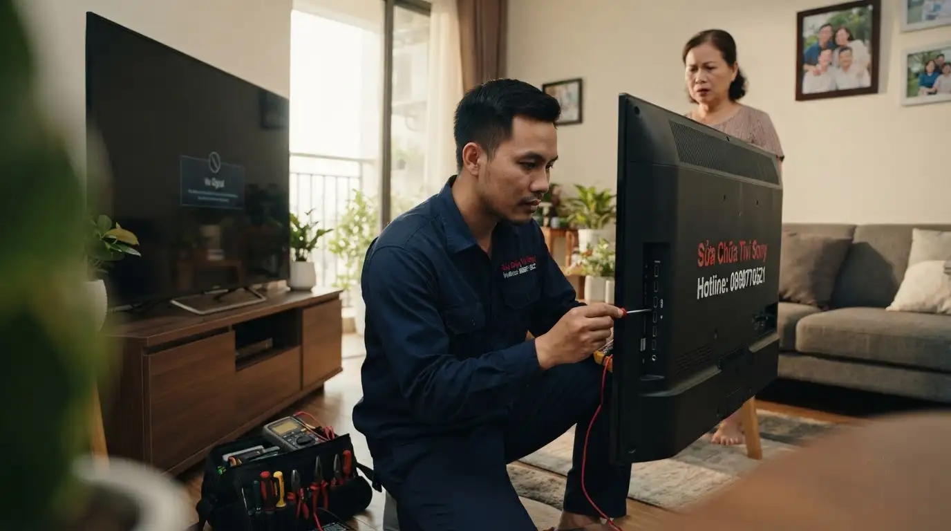 Kiểm tra đo đạc sửa tivi sony không nhận hdmi