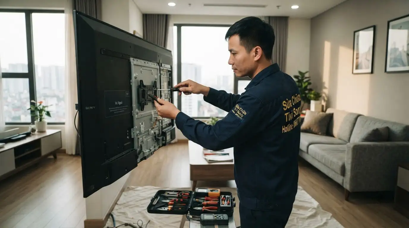 kiểm tra sửa tivi sony không nhận tín hiệu tại nhà