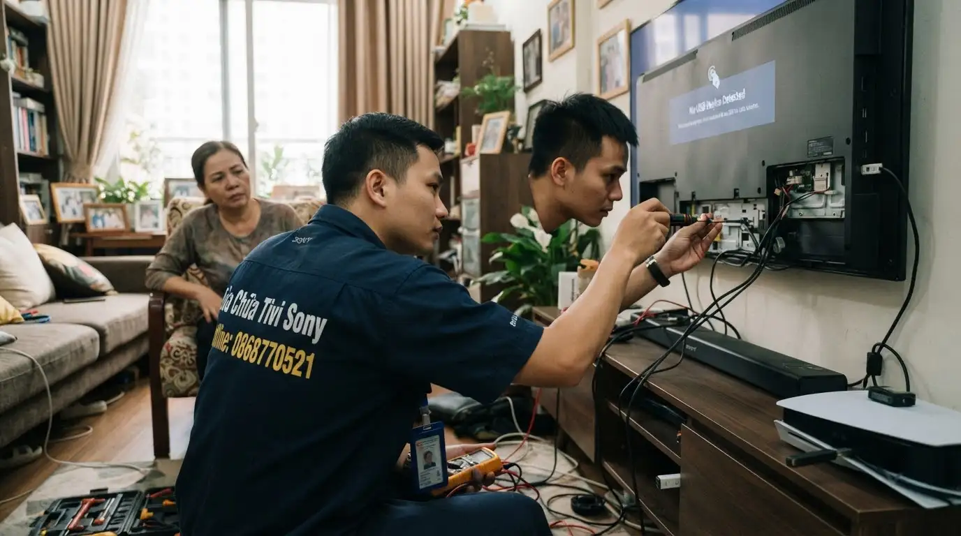 tivi sony không nhận usb
