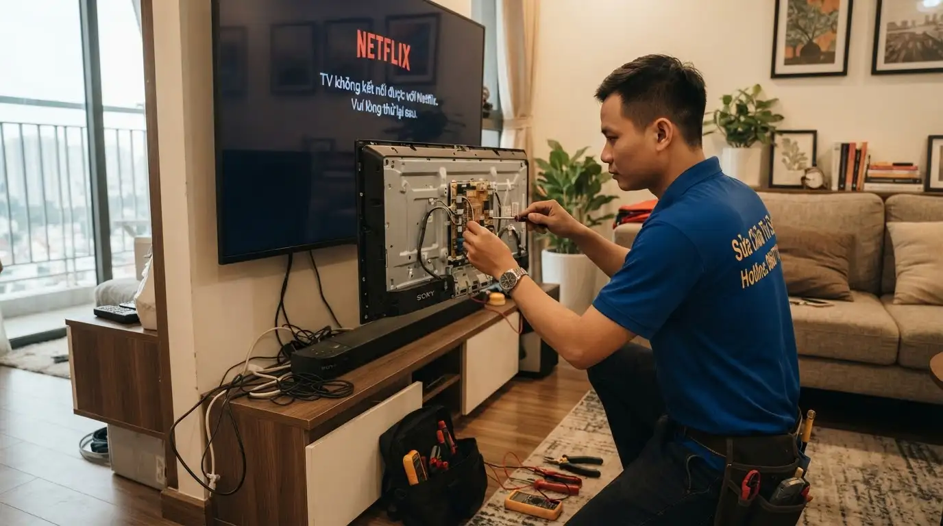 Khắc phục sự cố tivi sony không vào được netflix tại nhà