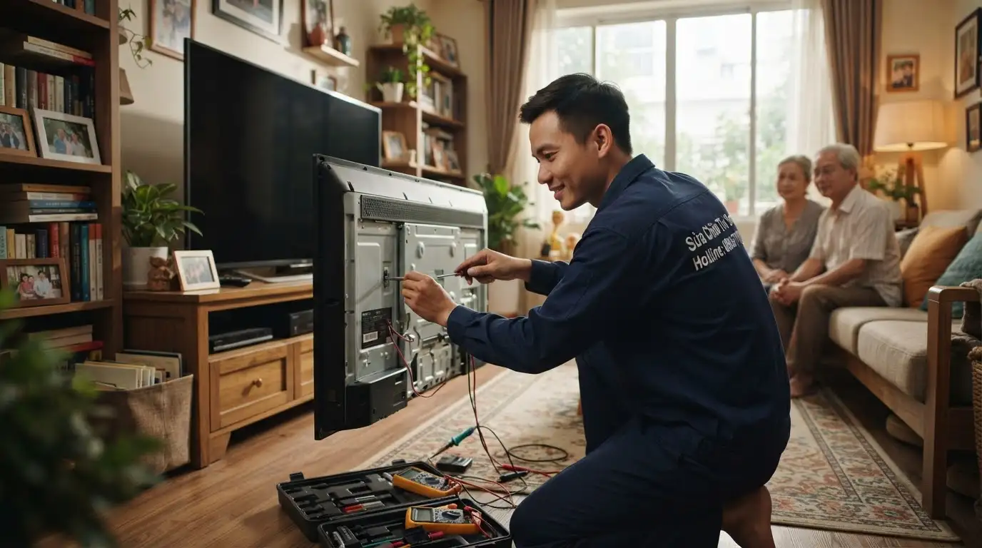 tivi sony lên logo rồi tắt