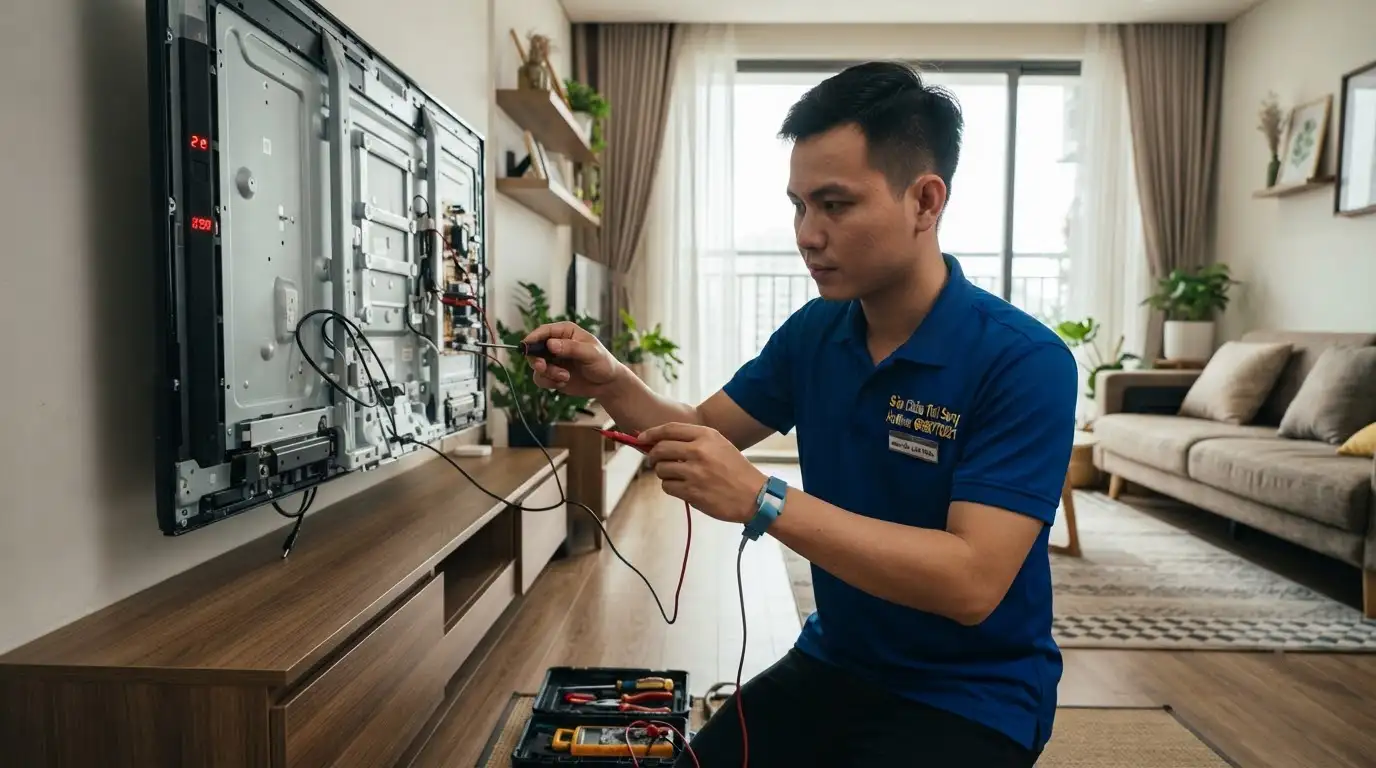 tivi sony lỗi 2 nháy đỏ