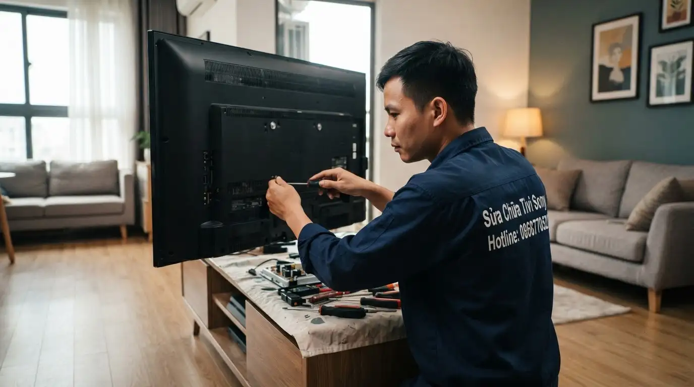 quy trình kiểm tra và tháo lắp cụm phím bấm tivi Sony tại nhà