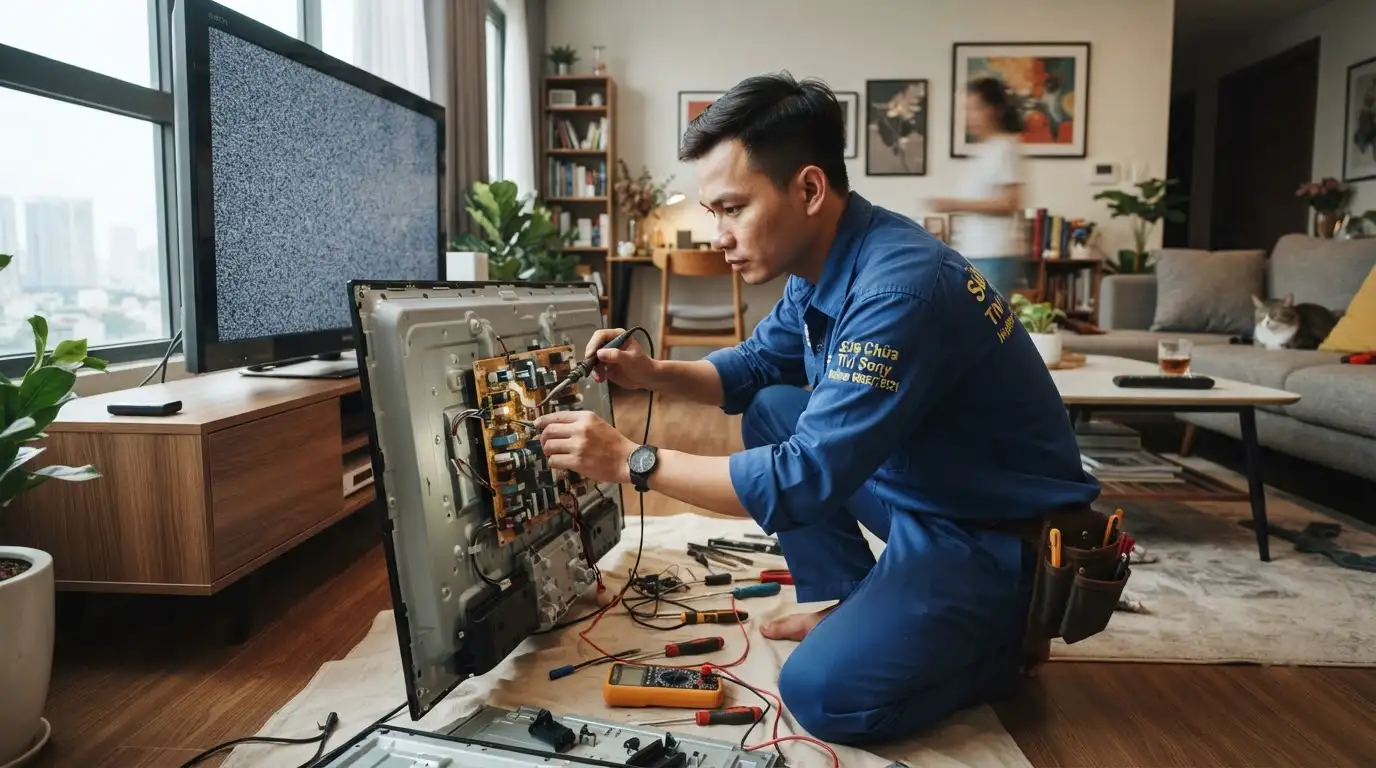 kiểm tra bo cao áp tivi sony và thanh led