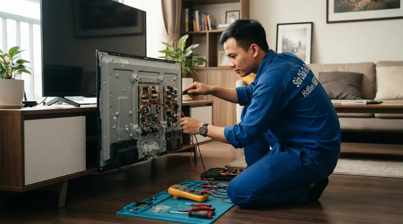 quy trình kiểm tra bo cao áp tivi sony chuyên nghiệp