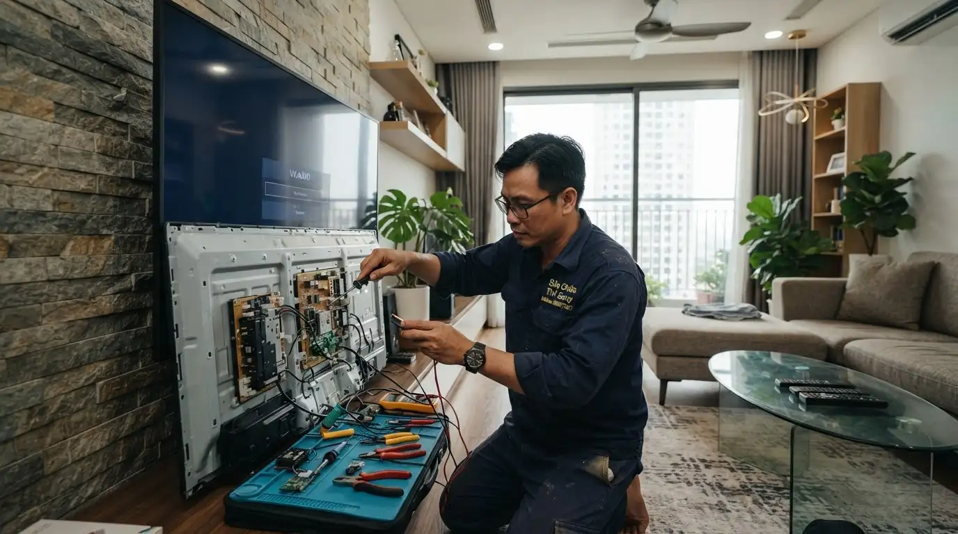 tivi sony mất âm thanh do hỏng mạch công suất và màng loa