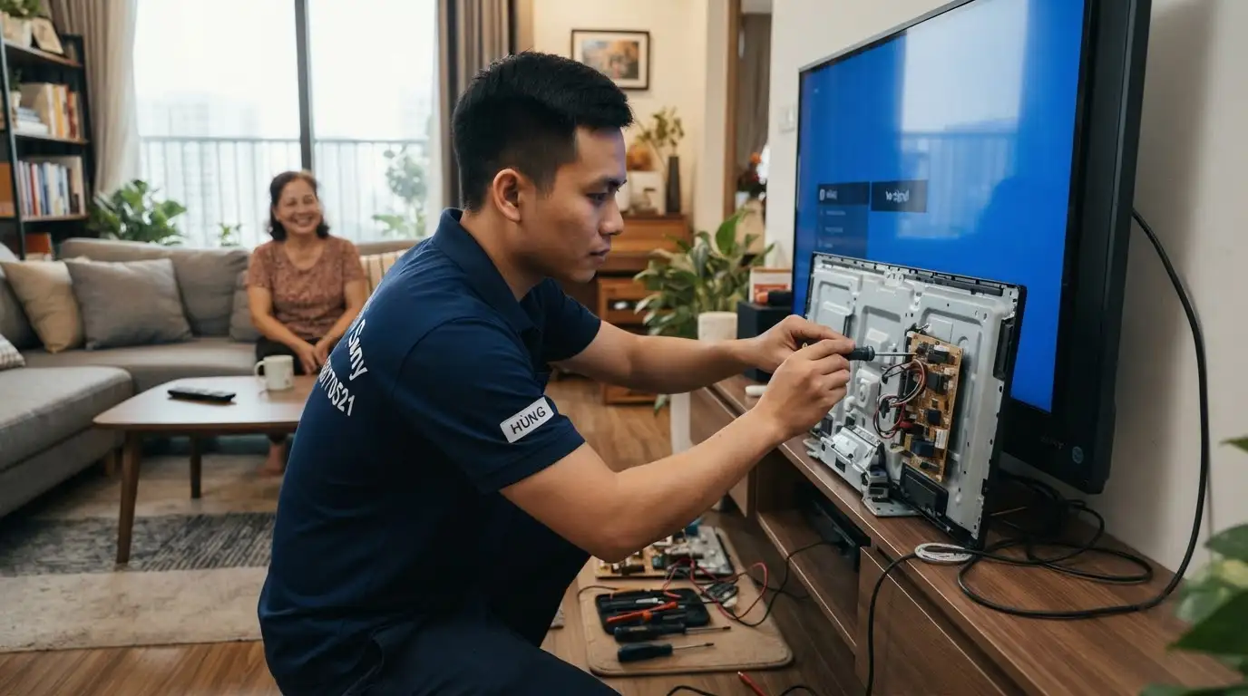tivi sony mất kênh do tín hiệu anten suy hao hoặc hỏng bo mạch tuner