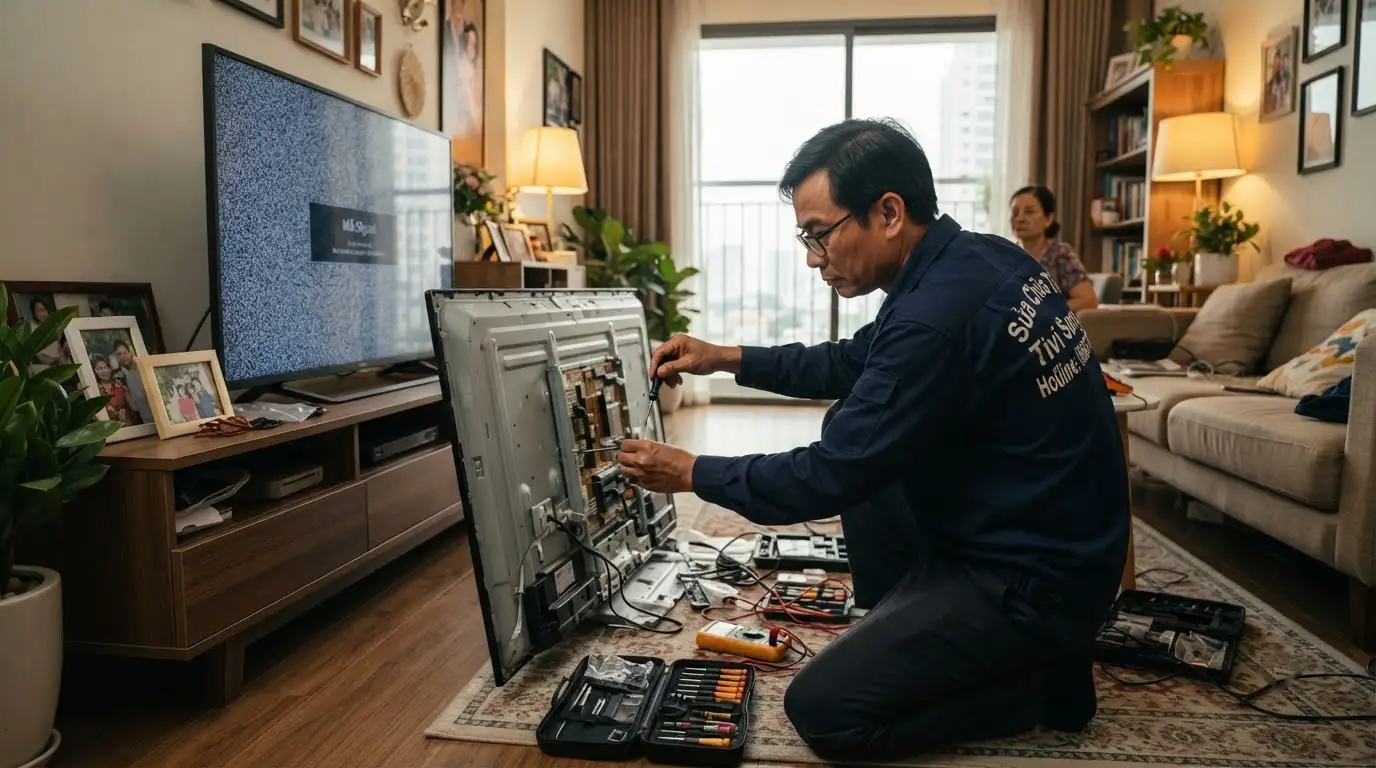 lỗi xoay anten sai hướng và dây đồng trục kém chất lượng làm tivi sony mất sóng
