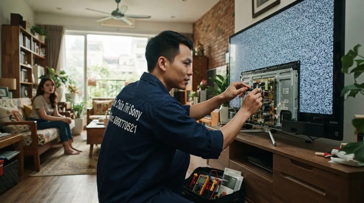 quy trình thiết lập cài đặt dò kênh tự động trên tivi sony bravia