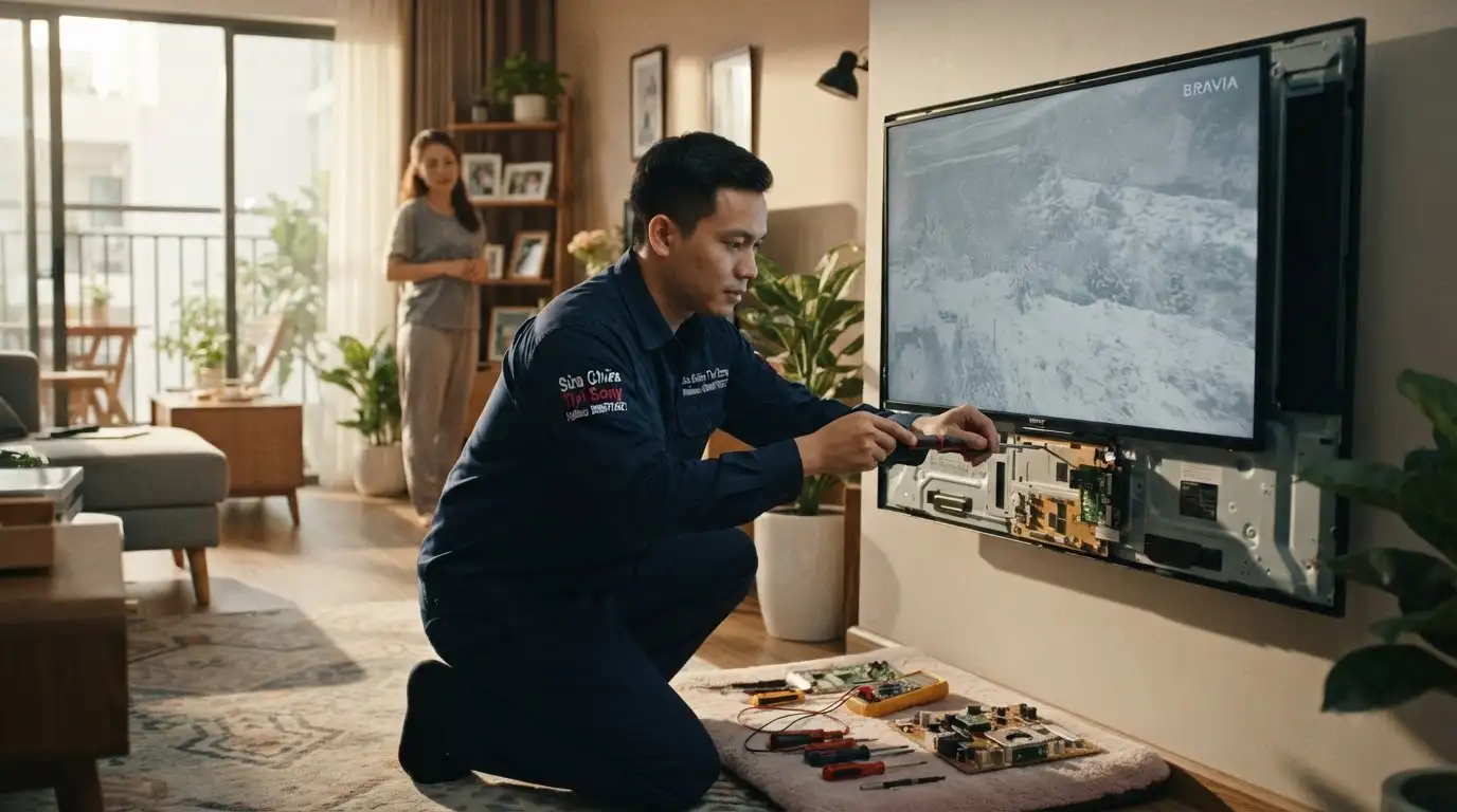 tivi sony mất màu nguyên nhân phần cứng bo t-con