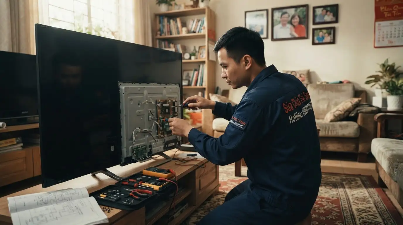 kiểm tra cầu chì và bo mạch khi tivi sony mất nguồn