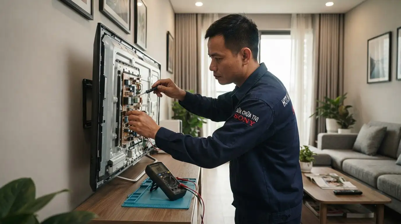 bảng giá chi phí sửa tivi sony nháy đèn đỏ 4 lần tại nhà