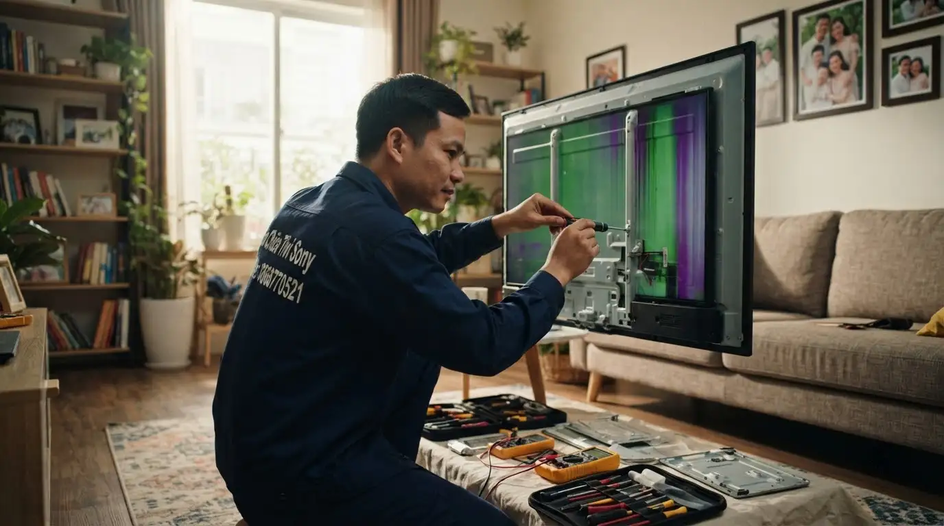 bảng giá sửa tivi sony nhòe màu