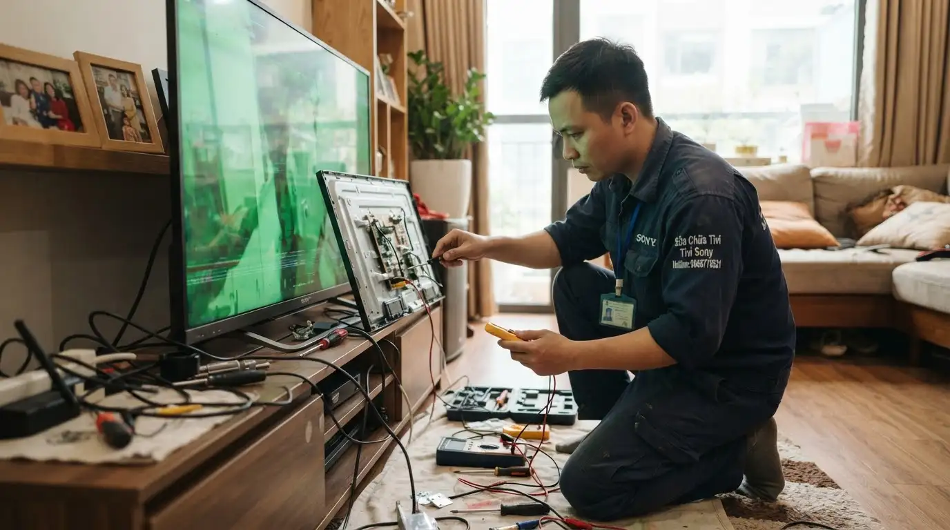 quy trình cân chỉnh màu sắc tivi sony chuyên sâu