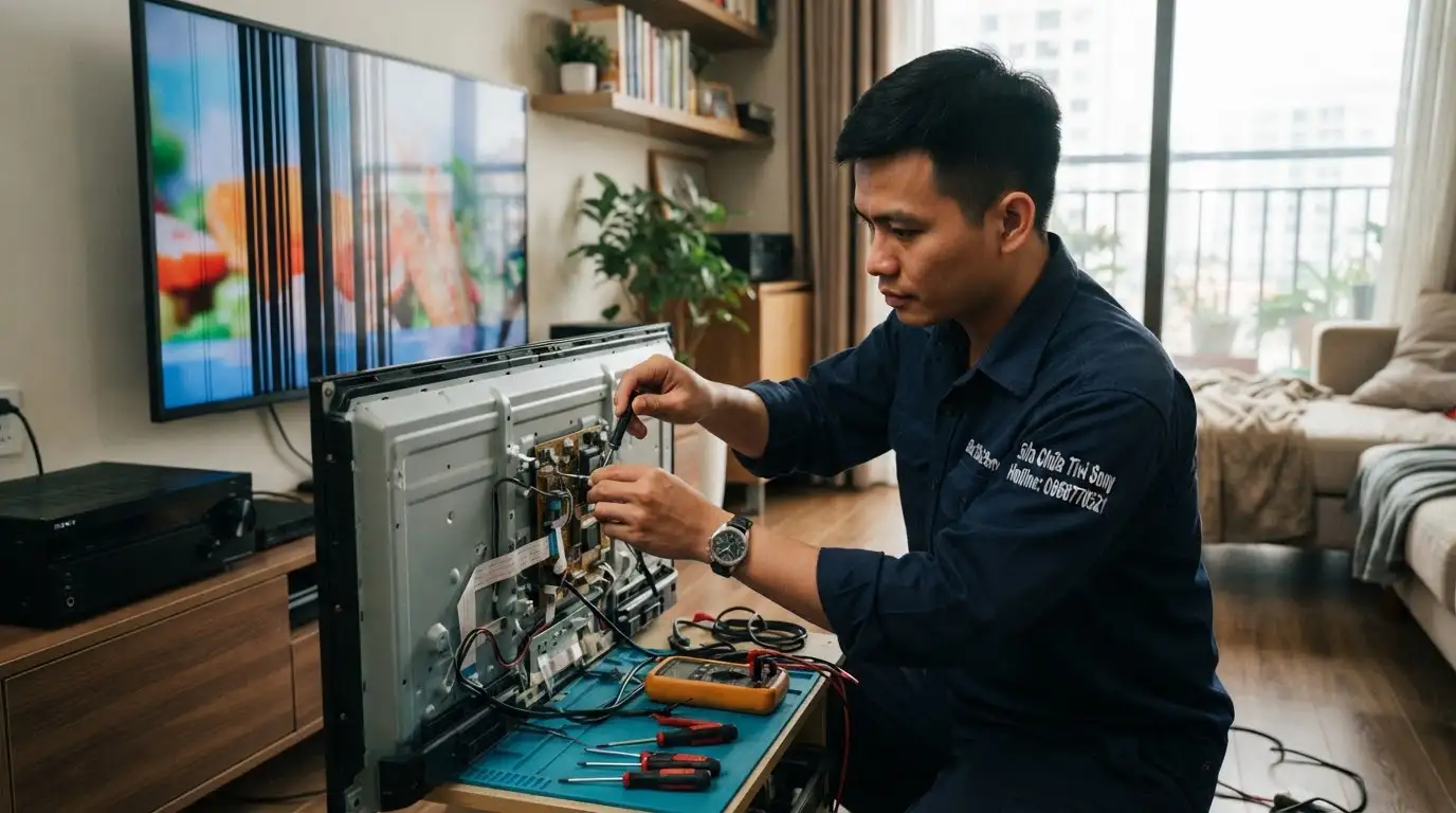 bảng giá sửa tivi sony sọc đen dọc màn hình