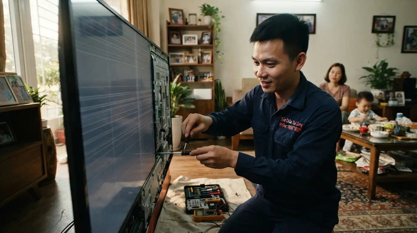 sửa tivi sony sọc mờ màn hình tại nhà