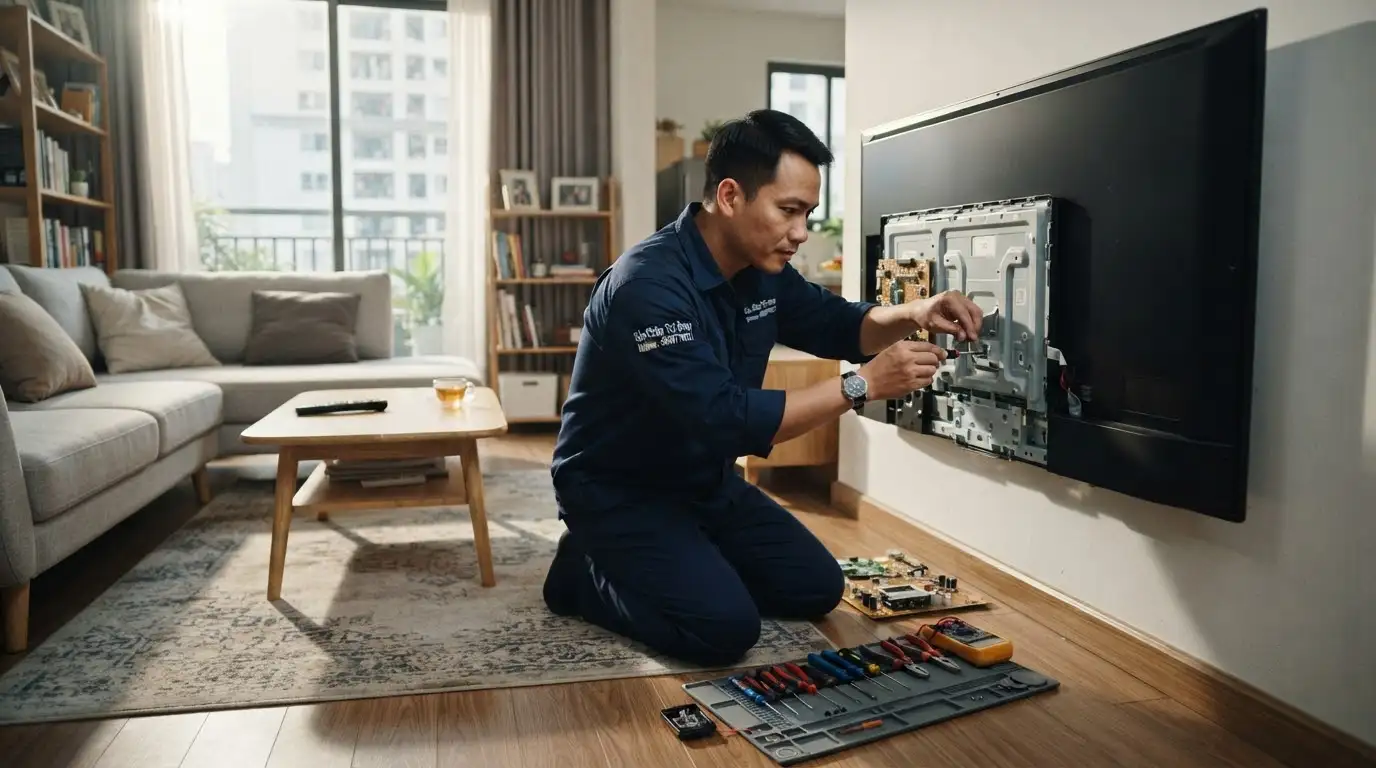 tivi sony bị co màn hình