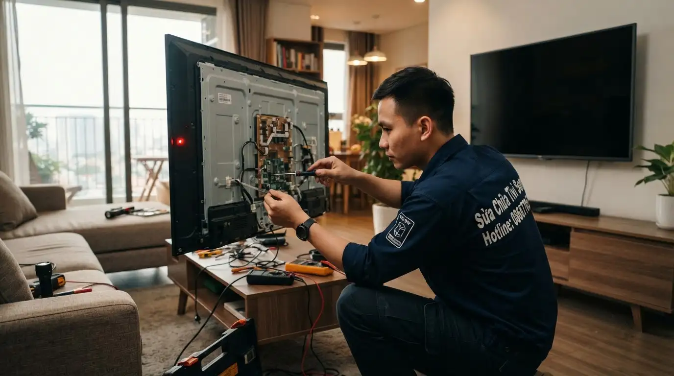 bảng giá chi tiết dịch vụ sửa tivi sony tự tắt nháy đèn đỏ tại nhà